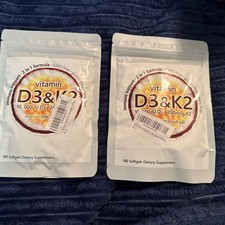 Vitamin D3 10000 iu Plus K2 MK-7 200 mcg, 360 Virgin Coconut Oil Softgels