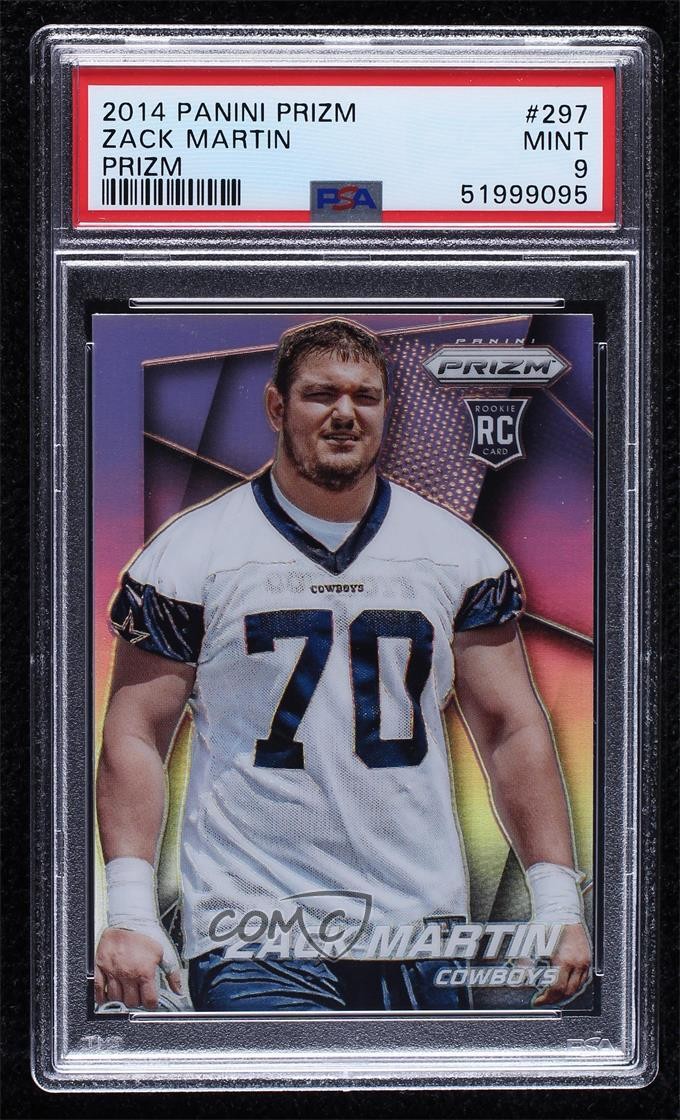 2014 Panini Prizm Silver Prizm Zack Martin #297 PSA 9 MINT r0q