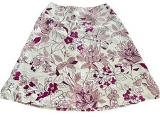 Vintage Tommy Bahama Silk/Linen Tropical Flower Pattern Lined Skirt Size 6