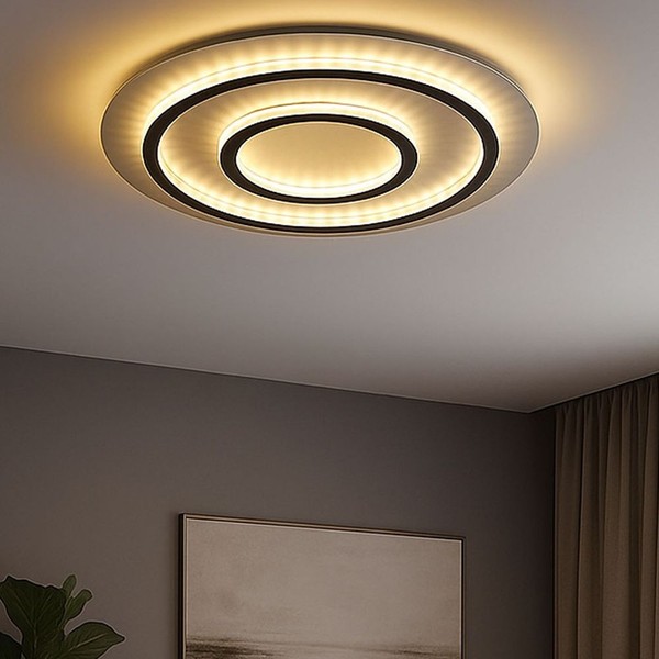 Deckenlampe Deckenleuchte Wohnzimmerlampe Schwarz Gold Dimmer Fernbedienung LED-image