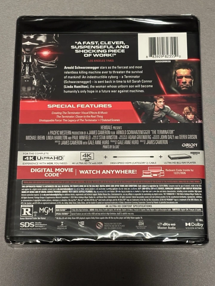 The Terminator 4K UHD Blu-ray NEW - Image 2 of 2