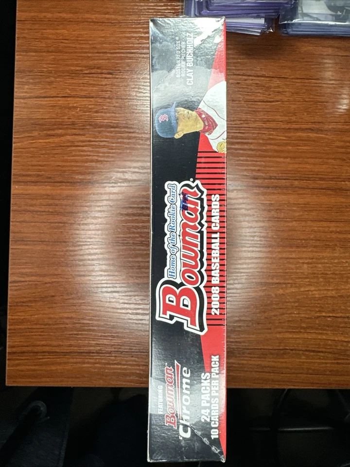 Bowman Baseball 2008 caja de pasatiempos sellada Jeter Votto Ichiro Griffey Cabrera Pujols Foto 3 de 4