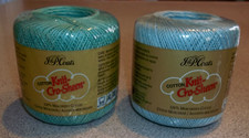 J P Coats 2 Knit-Cro-Sheen Jade  Aqua 150 Yds 100 Mercerized Cotton Thread