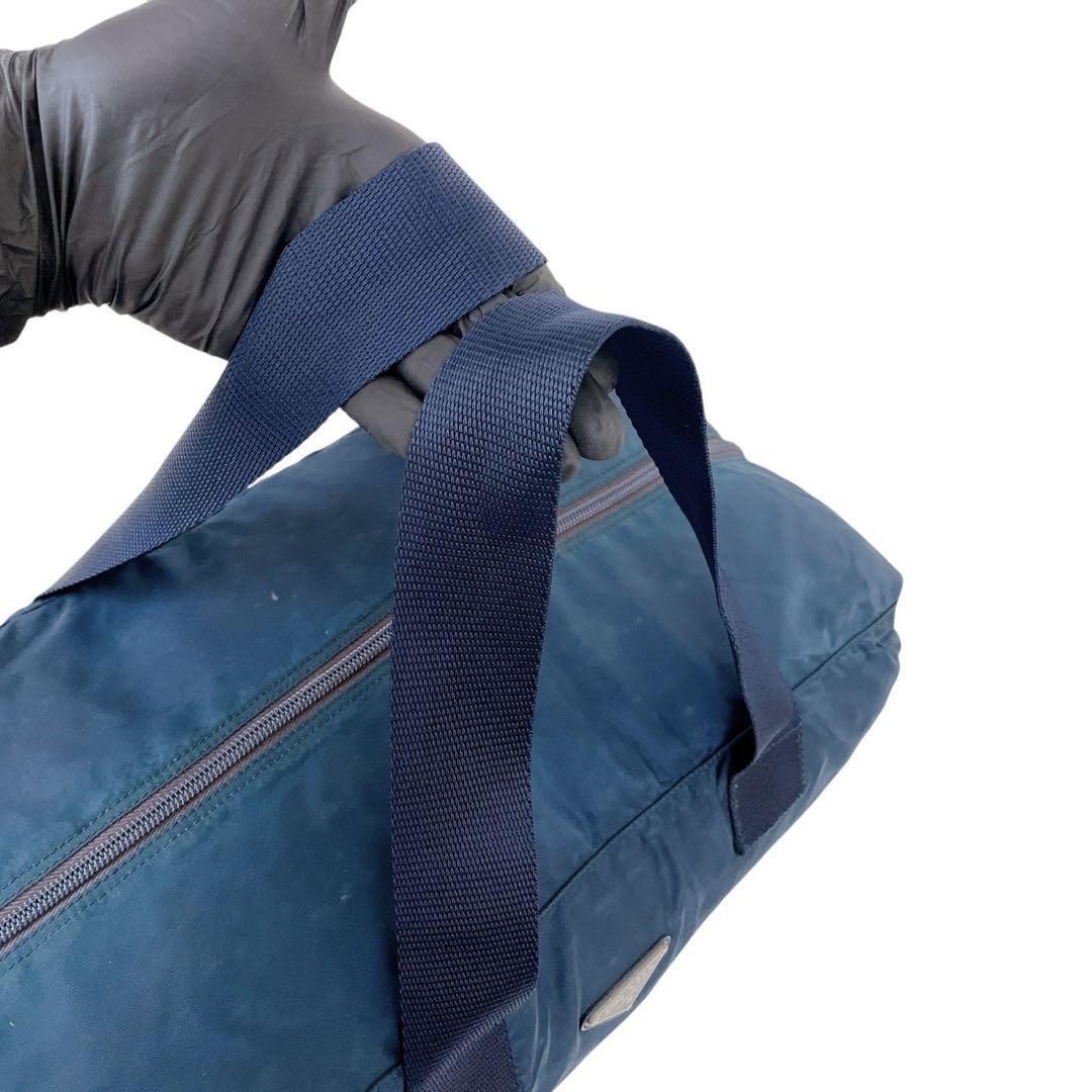 Rare PRADA Triangular Logo Nylon Mini Boston Bag … - image 7