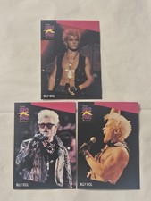 Lot of 3: Billy Idol - 1991 Pro Set SuperStars MusiCards Music Cards - #187-189