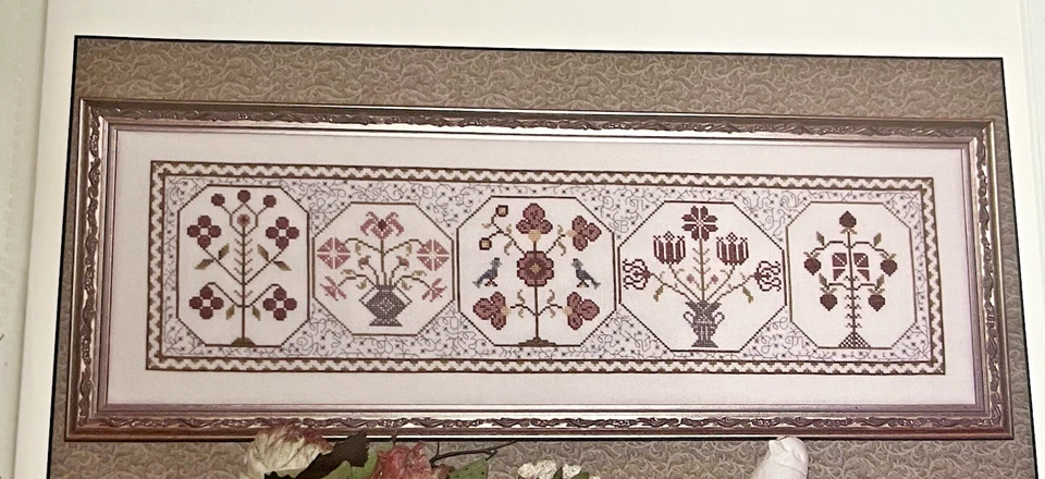 Rosewood Manor TWO BLUE BIRDS Hidden ABCs Cross Stitch Pattern Karen Kluba - Image 2 of 3