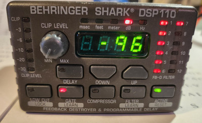BEHRINGER SHARK DSP110 SIGNAL PROCESSOR POWER TESTED ONLY NO POWER SUPPLY