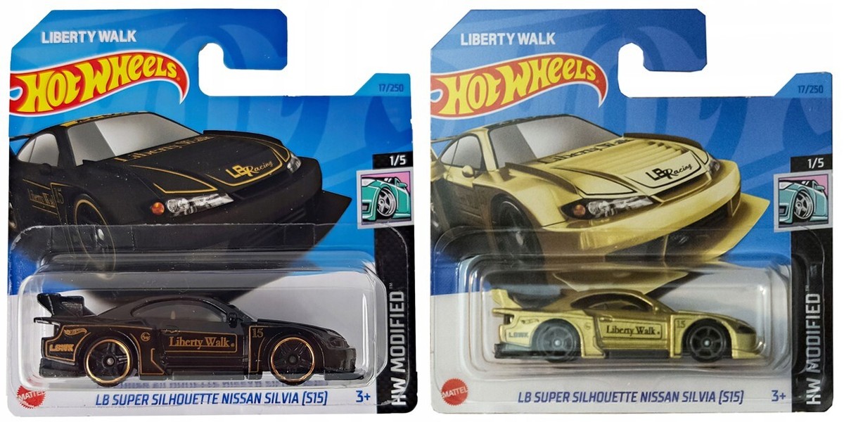 Hot Wheels LBWK (S15) 8台セット Hot Wheels Liberty Walk LBWK (yellow) Nissan Silvia (S15