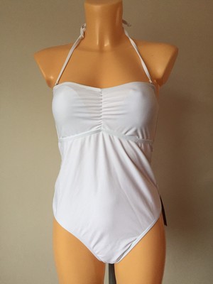 white bandeau swimsuit uk