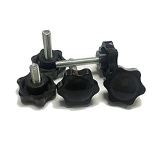 Plastic Black Rosette Thumb Screws M5 M6 M8 Knobs Bolt Star Knob Thumbscrews