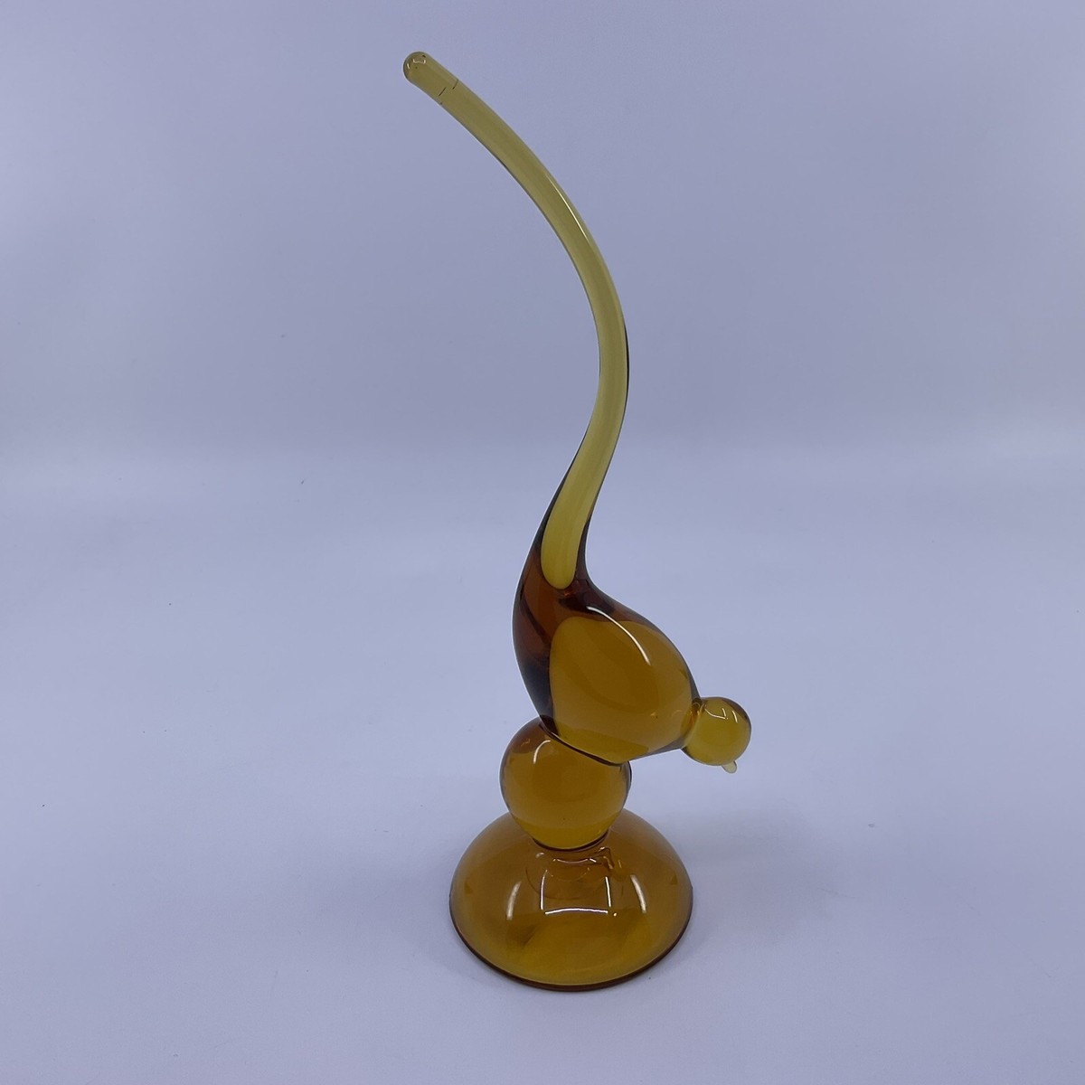 Viking Long Tail Bird Glass Figurine Amber 8 7/8” | eBay