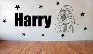 Personalised Darth Vader Wall Sticker Bedroom Stickers Decal Home Star Wars Ebay