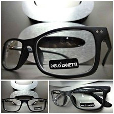 Men's Women CLASSIC VINTAGE RETRO Style Clear Lens EYE GLASSES Matte Black Frame