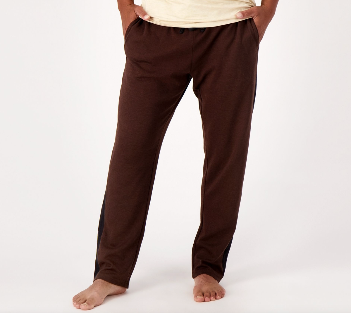 Cuddl Duds Men's Double Jersey Jogger Pants Dark Oak Heather