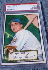 1952 Topps 35 Hank Sauer - PSA 5 MK  MVP YEAR Sharp Beautiful Color RB