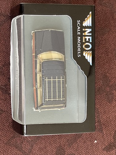 Neo Scale Models Jeep Grand Wagoneer 1986 azul metálico con decoración de madera 1:87 embalaje original 12 - Imagen 8 de 13