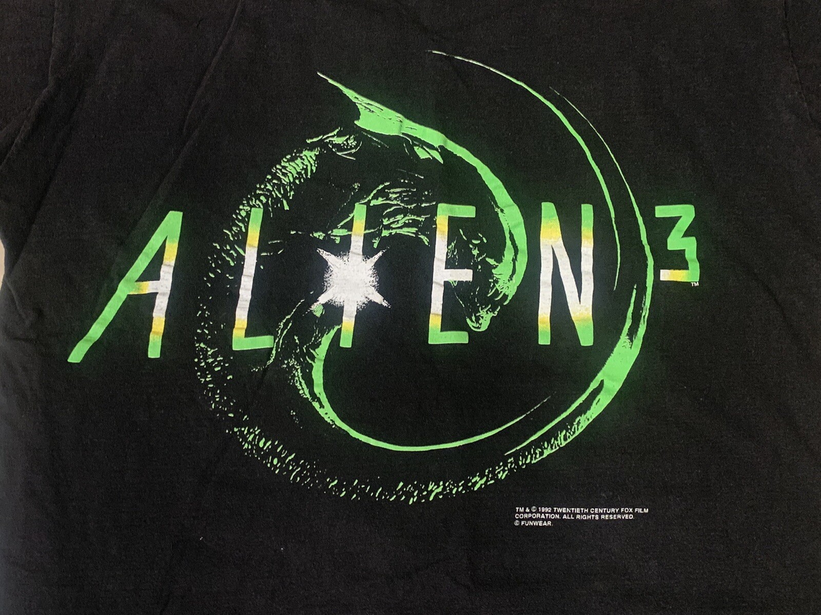 vtg Alien shirt mask 90s movie promo disney marvel all over