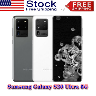 New Sealed Samsung Galaxy S20 Ultra 5G 128GB G988U GSM CDMA Factory Smartphone