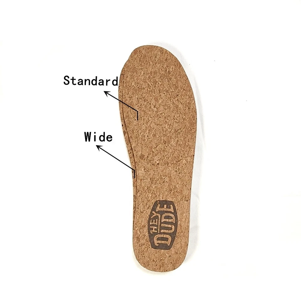 Hey Dude Cork Style Cushion Shoe Inserts Men' Replacement Standard/Wide Insoles - Image 3 of 4