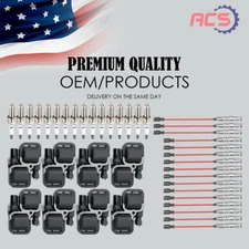 8X Ignition Coil +Spark plug +Wire Set for Mercedes-Benz C CL CLK ML Class UF359