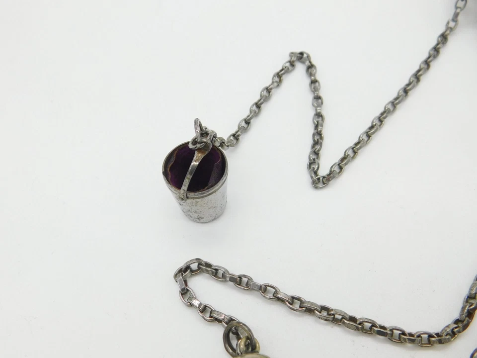 Chatelain de costura grande de acero de corte victoriano con múltiples herramientas antiguo c1850 Foto 4 de 4