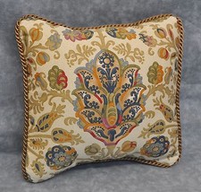 MINI 9" Square Pillow made w Ralph Lauren Marrakesh Rug Paisley Cotton Fabric