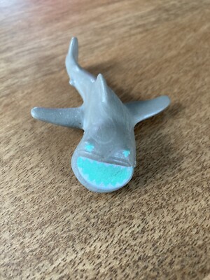 1991 Shark Bites Fruit Snacks Mega Mouth Shark Gray Toy Figure by General Mills