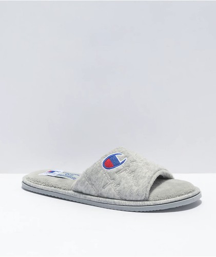 champion gray slippers