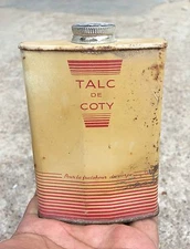 Vintage Talc De Coty Powder Tin Box Original Powder England TB1471