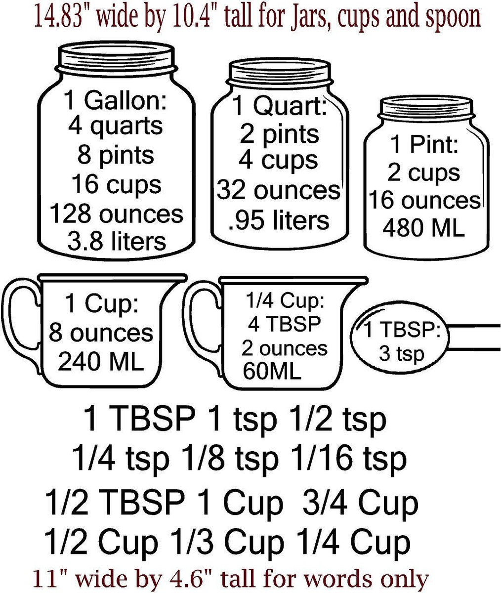 Ml Tsp Conversion Chart 1Pcs Cooking Baking Scale Conversion Chart