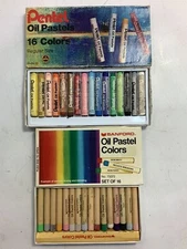 Pentel & Sanford Lot Of Oil Pastels 32 Sticks Lightly Used FoundArtShopCom 