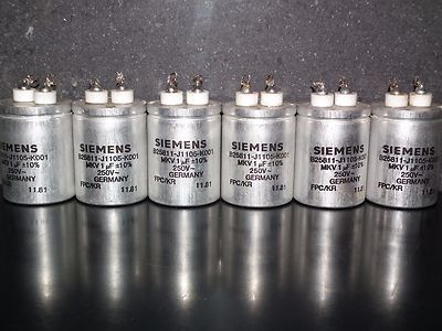 Two vintage MKV Capacitors 1mfd / 400V DC Siemens Klangfilm Hi End