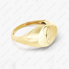 Initial Dome Daughter Wedding Band Delicate Engagement Ring Jewelry 925 Silver
