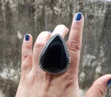 Wonderful Black Onyx Gemstone 925 Sterling Silver Handmade Ring All Size AC-6