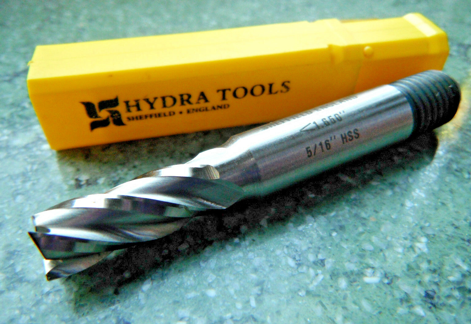 5/16" End Mill 3/8 Screwed Shank Standard Series BRITISH HSS by HYDRA