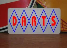 DARTS Retro Vintage Diamond Design Metal Sign 6"x12" Home & Kitchen Decor