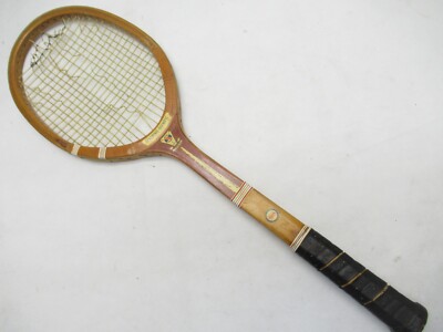 RAQUETTE TENNIS BOIS ancienne vintage -Victor Clément - Manche L3