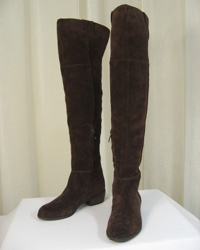 NUEVO Sam Edelman Johanna Sobre la Rodilla Espresso Marrón Gamuza Cuero Bota Talla 6 - Imagen 8 de 12