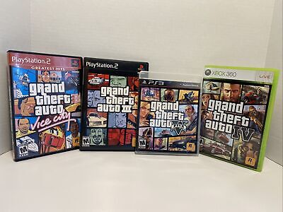 Xbox Video Games Lot Of 4 GTA 3, Vice City, True Crime, and more