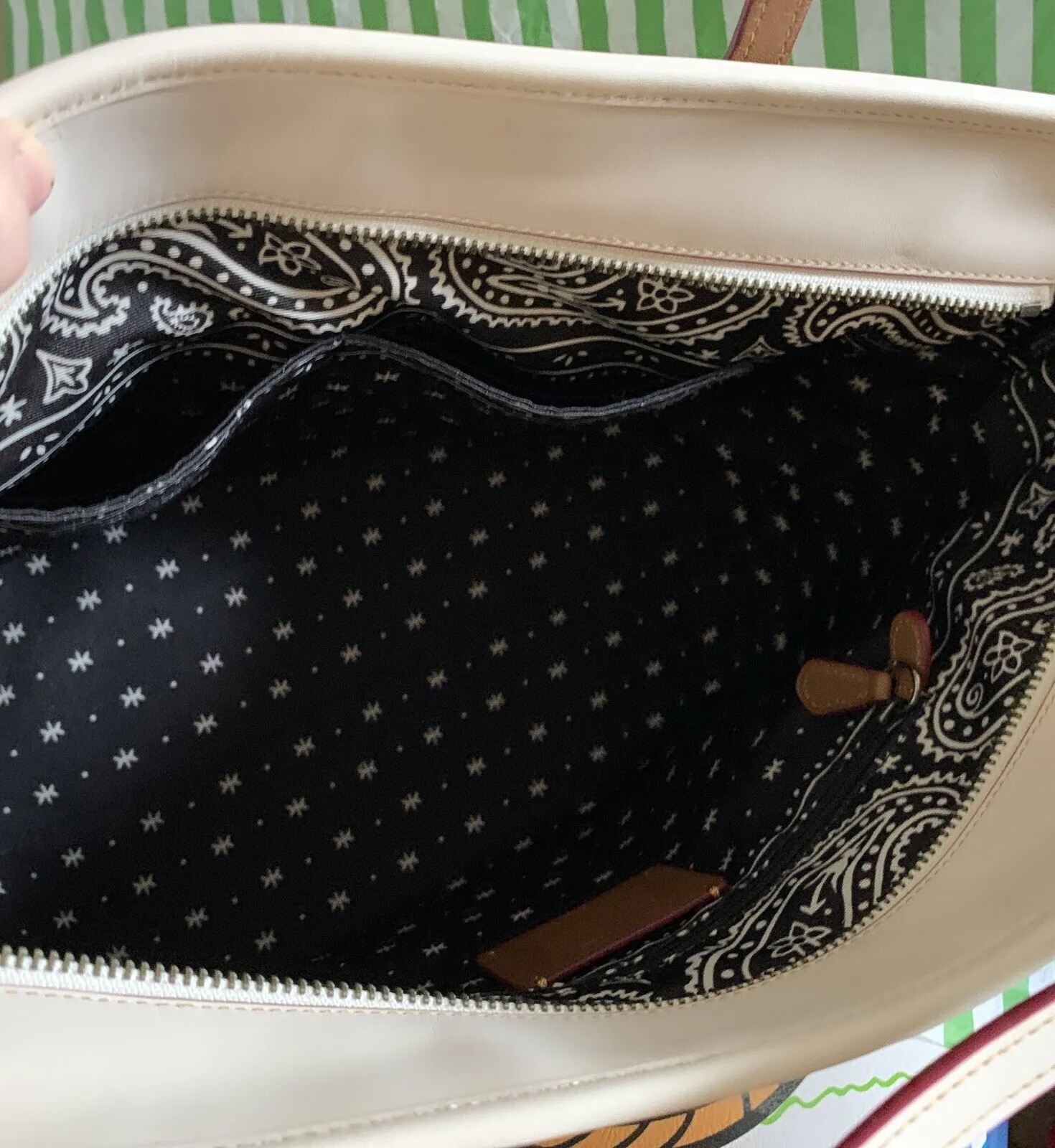 Coach X Disney Mickey Mouse Chalk Leather City Zip Tote & Wallet  
