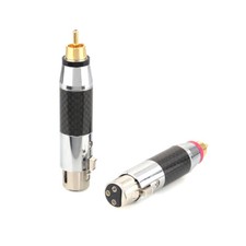 3pin XLR Female to RCA Male Socket Gold Balanced Audio Cable Plug Phono Adapter