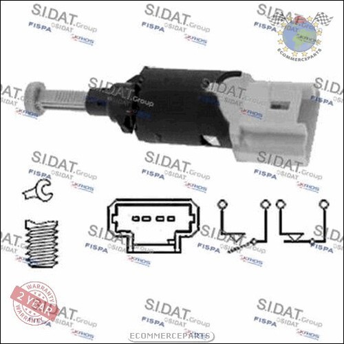 GVSS Interrupteur Des Feux De Freins De Stop 7700414988 4404452 4415882,Compatible Avec Renault,pour Opel,pour Mitsubishi,pour Nissan,Interrupteur De Frein,Capteur Frein,Contacteur Feux Stop