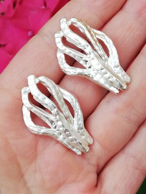 Boucles D'oreilles Pendantes Vintage Années 80-90 - Perles Dorées Et Strass - Sans Marque