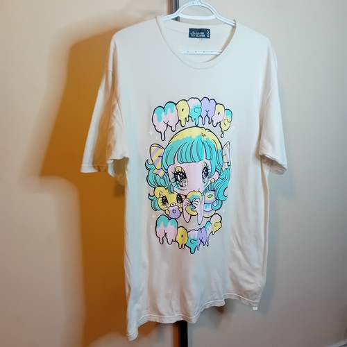 Listen Flavor Japan Graphic Shirt Anime Manga Pastel Kawaii Mog Oversize OS READ - Picture 12 of 16