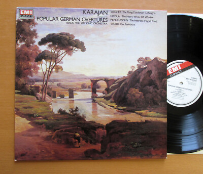 EMX 41 2052 1 Popular German Overtures Karajan NEAR MINT EMI Eminence LP