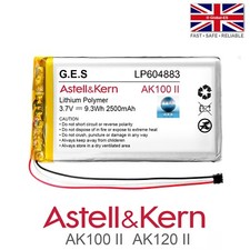 Astell & Kern AK100 II AK120 II Portable Audio Player Battery - 3.7V 2500mAh