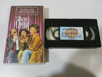 Los Hermanos Marx Ein Abend IN / Auf / Im der Oper Groucho chico Harpo VHS Tape