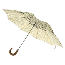 CHANEL vintage COCO Mark Folding umbrella for both sunny and rainy days Beige CC