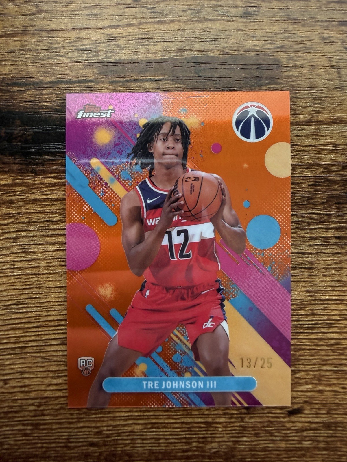 2025-26 Topps Finest - Common Tre Johnson #6 Orange Refractor /25 (RC)