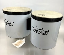 Remo Bongo Set 7” Y 6” Fiberskyn 3 Pre-Afinado Blanco Instrumento Musical Tambor